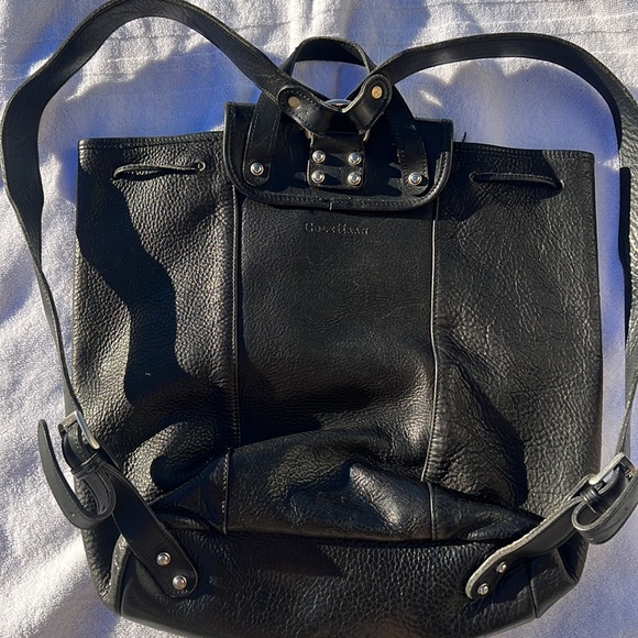 Black leather Cole Haan backpack - Picture 8 of 15